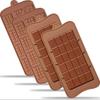 Silicone Break Apart Chocolate Molds, Set of 4 Flexible Non-Stick Silicone Candy Protein and Energy Bar Molds for Mini Rectangle