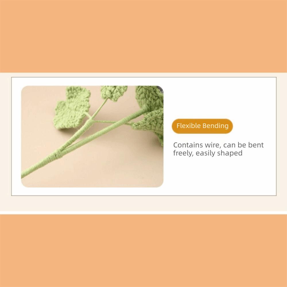 Handmade Crochet Bouquet 45cm Length Knitting Flowers Creative Crochet Flowers Wedding Gift