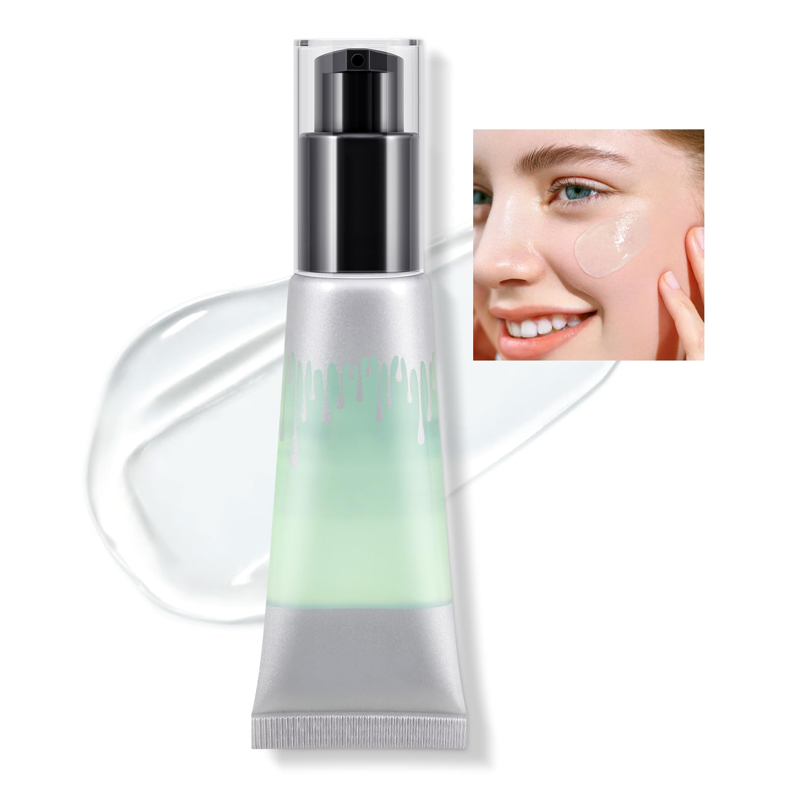 

Boobeen Moisturizing Makeup Base, Long-Lasting Gel Face Base, Evens and Brightens Skin Tone, Face Grip Makeup Gel Primer