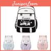 Trendy Lightweight Nylon Student Backpack In Blue Purple Pink Black For School And Travel
