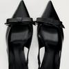 2025 New Slim Pointed-toe Fashion Bow Wedding Women's Shoes, Revealing and Sexy Office Lady Sandals and High Heels Zapatos
