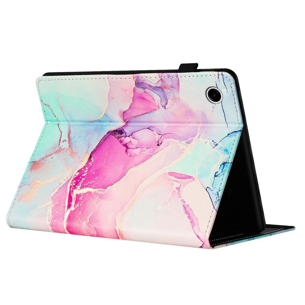 For Samsung Galaxy Tab A9 Case Marble Pattern Leather Stand Protective Cover with Auto Sleep/Wake