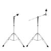 aleawol Cymbal Stand, Height Adjustable 70-120cm, High Boom and Straight Combo, Double Leg Boom, with Rubber Feet, Musical Instrument Accessory