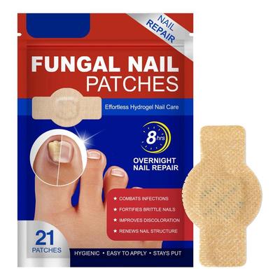 21 Peças Adesivo para Micose nas Unhas Impermeável Adesivos para Reparação de Unhas Adesivo para Correção de Unha Encravada Unha Descolorida Danificada Ferramenta de Cuidados com os Pés