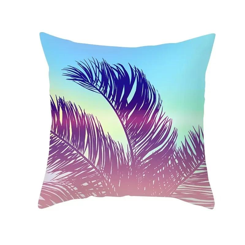 Sofa Decoration Square Pillow Summer Ocean Vacation Beach Print Pattern Home Living Room Cushion Cover