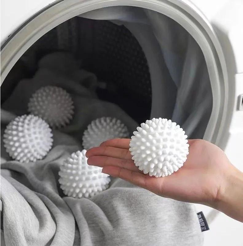 Laundry Washing Balls Set 6 Pieces 6 cm Diameter Silicone Rubber Coating PVC Material No Additives No Fragrances 60 Degrees Temperature Resistance