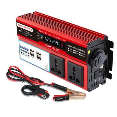 500W Car Inverter with LCD Display, Dual Sockets & 4 USB Fast Chargers
