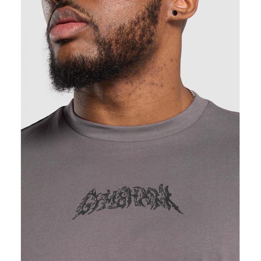 Gymshark MeTal LifTing Graphic T shirT Brushed Purple A7a2s Pbzp