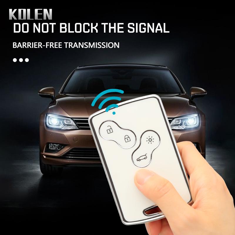 TPU Car Key Case Cover Shell Fob for Renault Duster Captur Clio Logan Megane Koleos Scenic Nema Fluence Zoe Keyless Accessories
