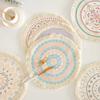 Retro Bohemian Placemats Round Coaster Cotton Pad Vase Mat  Wedding Table Decor