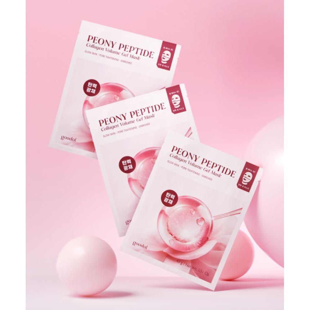 Goodal [new 3pack] Peony Peptide Collagen Elastic Gel Mask PIONIGEL MASK 3PACK