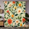 2 Pieces of HD Pastoral Green Leaf Flower Decoration Curtain Green Digital Printed Curtain Home Decoration Style Decoration Livi