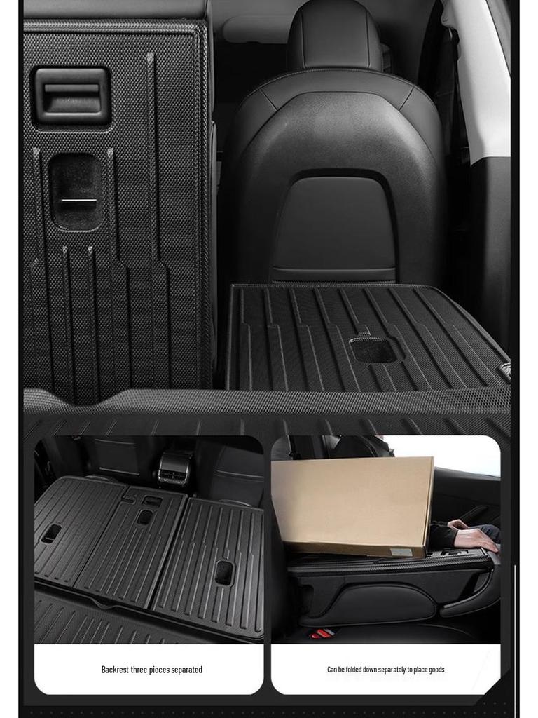 Trunk and Floor Mats for Tesla Model 3/Y Refresh - TPE Front, Rear, and Tail Box Accessories