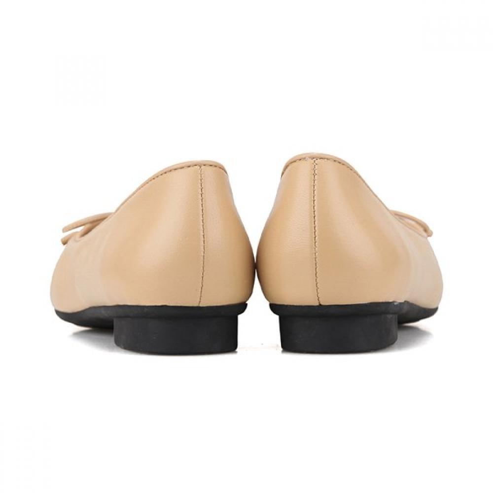 BARBARA Lambskin Enamel Combi Ribbon Flat Shoes 1.5cm Bbj182be