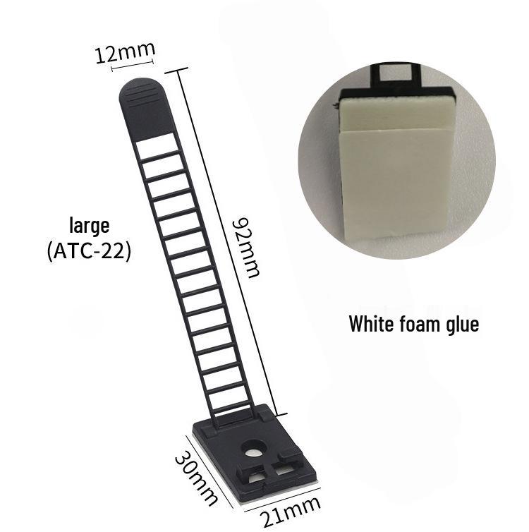 Waterproof Nylon Adjustable Zip Tie Mounting Base for Cable Management