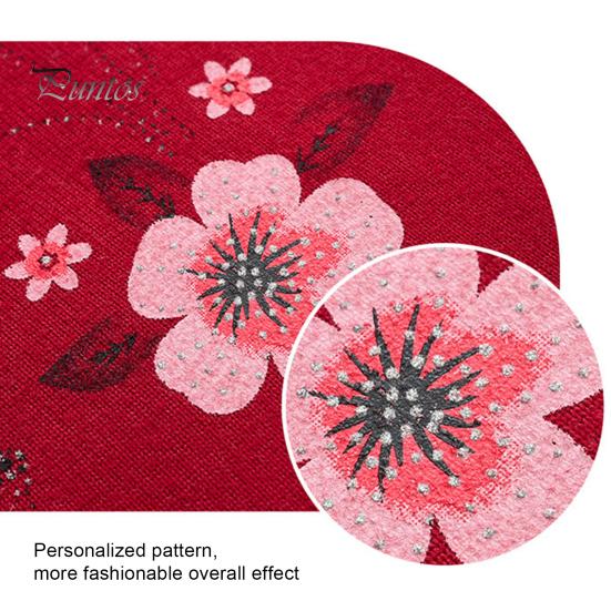 Single-breasted Mother Winter Sweater Coat Flower Print Cardigan Buttons Elastic Keep Women Warm Round Neck Plus Size Grandma Clothing