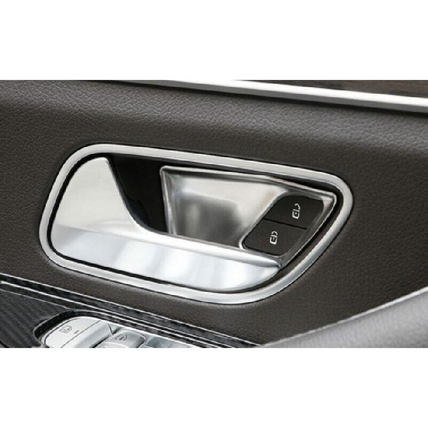For Benz GLE GLS - Silver Titanium Car Inner Door Handle Bowl Decor Trim