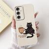 Phone Case For Samsung Galaxy A55 A54 5G Camera Shockproof Soft Liquid Silicone Bumper On Samsung A54 A 55 Funny Animals Meme