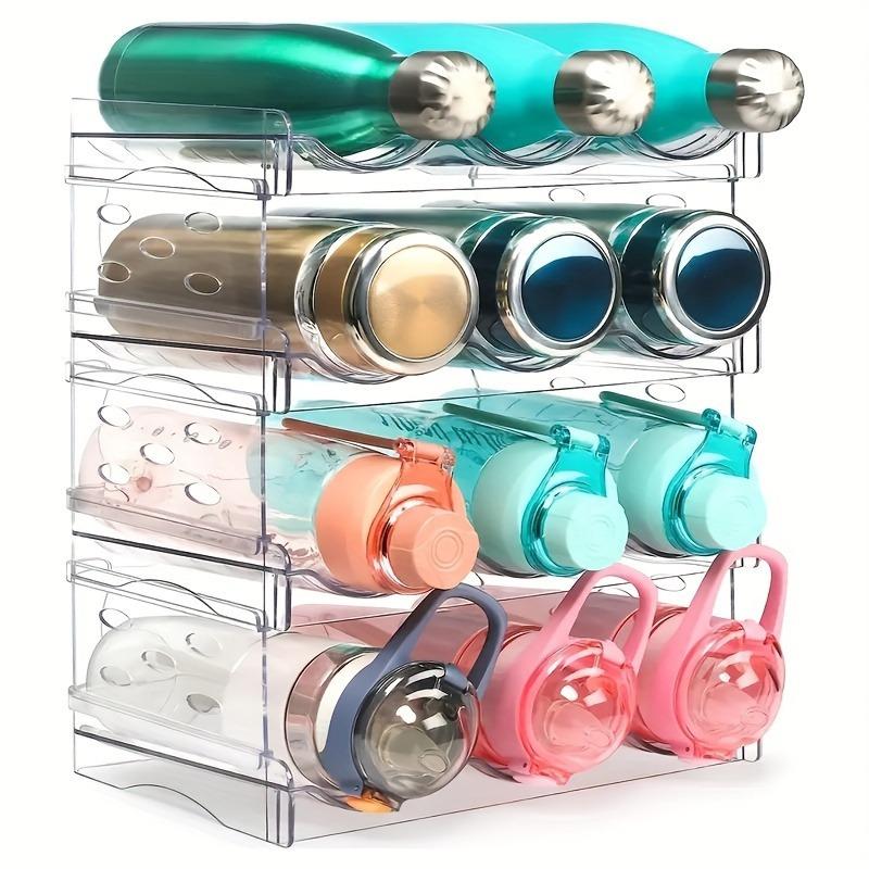 Modular Expandable Cup Storage Rack 2 To 3 Layers Transparent Organizer for Insulated Tumblers Wine Glasses Kitchen Countertop