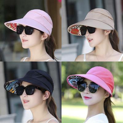 Cappello Estivo da Donna Anti-UV a Tesa Larga per Spiaggia, Sole, Outdoor, Escursionismo, Pieghevole