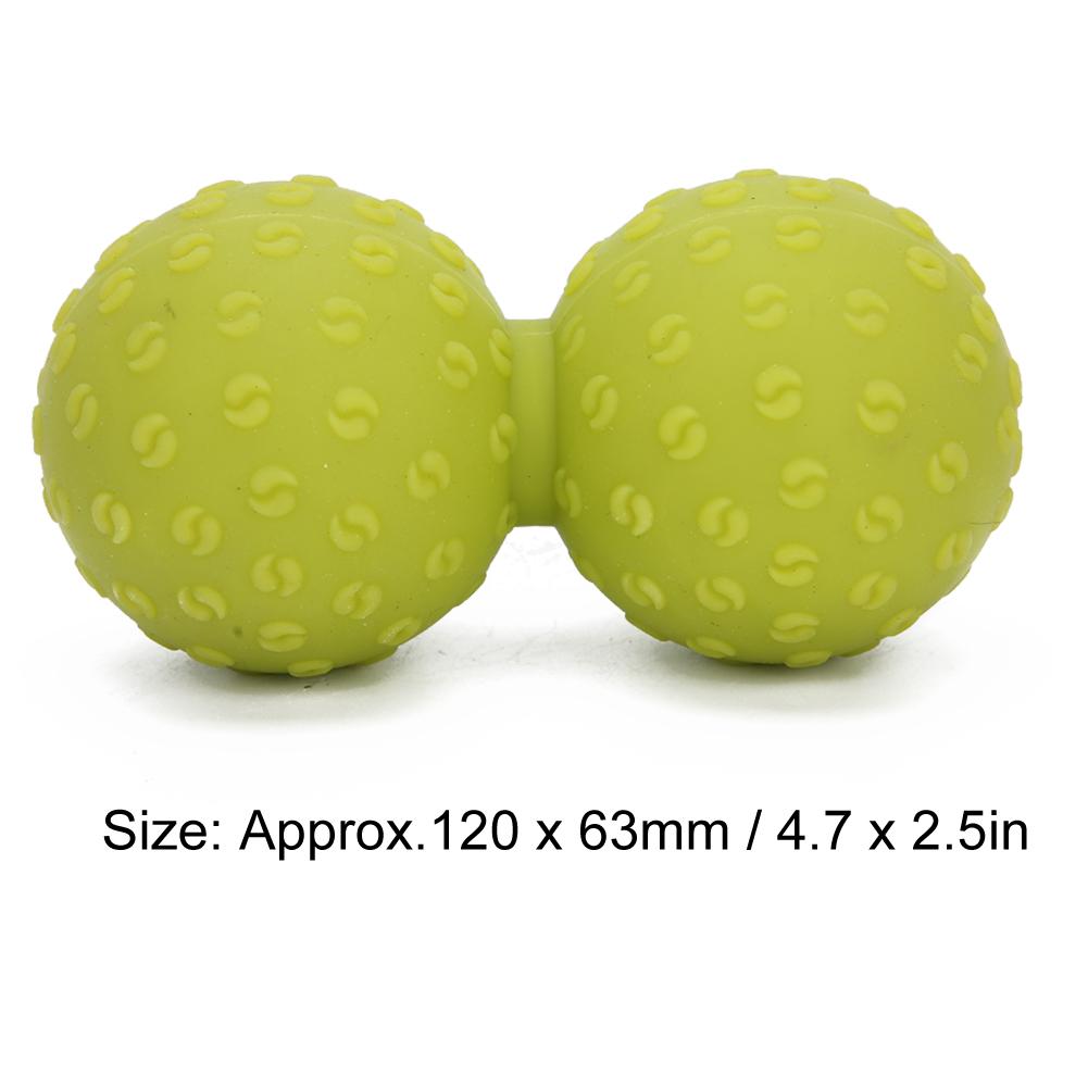 Double Massage Ball Leg Back Shoulder Muscle Release Deep Tissue Massage Yoga Gym Fitness BallGreen