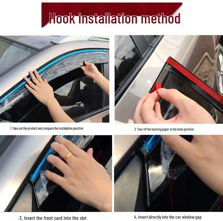 Car Rain and Sun Visors for Haval Models: H6, H2, F7, H5, and Third Generation H7, H4, H9, M6.