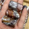 Natural Calcified Agate Bead, 13x23mm, Aged Hole-Expanded, for DIY Handmade Jewelry