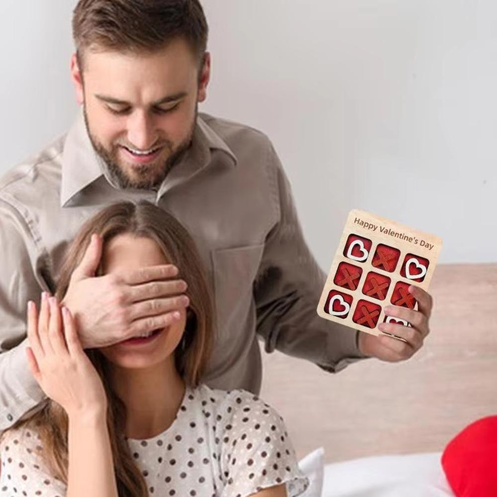 Romantic Valentine's Day Board Game Wooden Family Game Educational Toys  Interactive