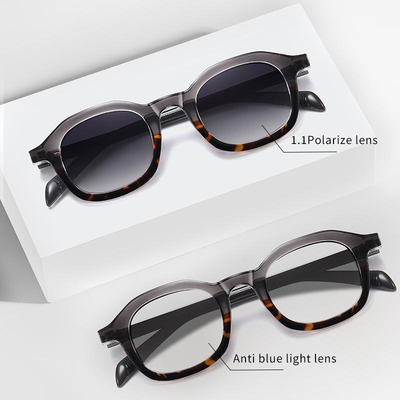 1Pcs New Fashion Trend Design Sense Board Sunglasses Retro Polygon Polarized Sunglasses Anti-Blue Light Glasses