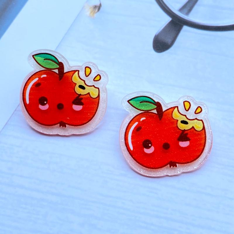 10Pcs Kawaii Cute Mixed Fruit Series Flat Back Acrylic Cabochons Scrapbooking DIY Jewelry Craft Decoration Accessorie H88