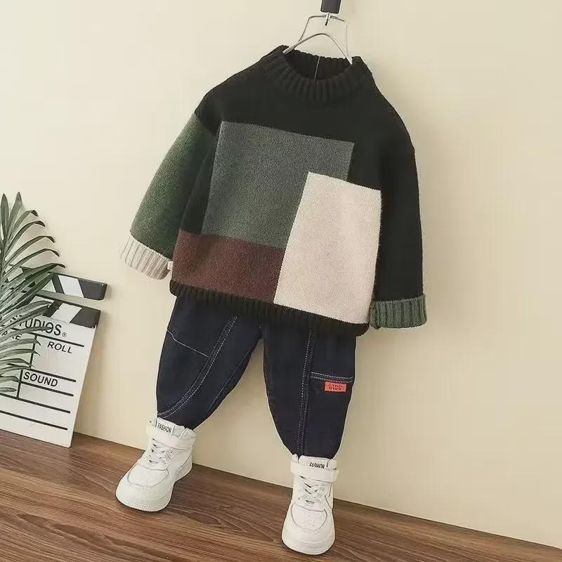 Retrotröja för pojkar: Höst/Vinter 2023 Förtjockad Topp