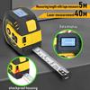 Rechargeable 2-in-1 Infrared Laser Rangefinder & 5m Tape Measure, 40m Electronic Measuring Tape.