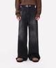 Dideobeulyueseui One-Way Washed Wide Denim Pants (Washed Black)