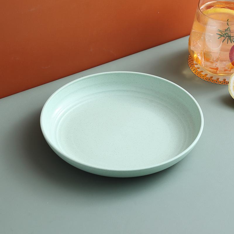 Wheat Straw 20Cm Plate Household Cutlery Vegetable Plate Fruit Plate Plate Salad Plate