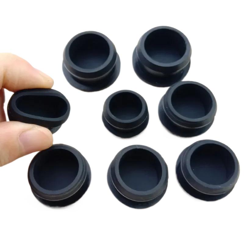 Silicone T Type Conical Hole Plug Snap Fit Blanking End Cap Waterproof Dust Seal Stopper Pipe Tube Plug Bung 2.5-50.6mm