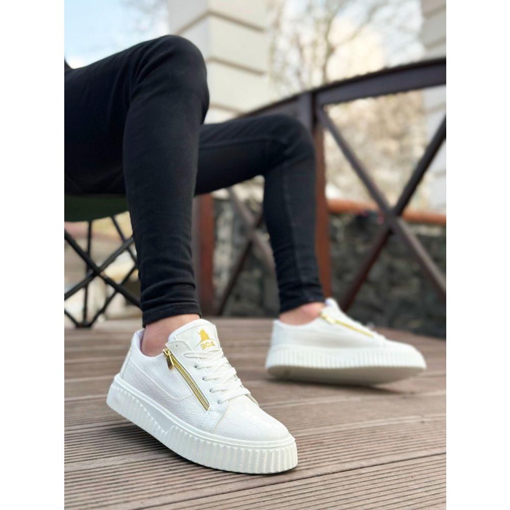 B308 Men's Casual Shoes Spring Summer Men Sneakers 2 Zippers Light and Comfortable Casual Shoes For Men Sports Shoes 4.5 Cm Sole