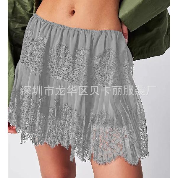 

Базовая однотонная юбка в балетном стиле с неровным подолом, с высокой талией, кружевная, милый девичий образ, стройнит XXL