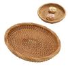Rattan Fruit Tray Hand Woven Elegant Traditional Natural Rattan Serving Tray For Kitchen Counter Table S