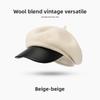 New autumn and winter beret, women's wool fashion versatile Japanese painter hat, windproof and warm cloud hat