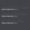 Target Darts Swiss Storm ONYX Dartspitzen (3er Set) 26mm/30mm/35mm - Silber/Gold/Schwarz Ersatz Stahl Dartspitzen (30mm, Schwarz)