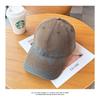 Retro washed old letter baseball cap female wide brim big head circumference showing face small soft top cap male