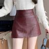 A-line High-Waisted PU Leather Skirt - Short, Sexy & Versatile for Women, 2025 Autumn/Winter Fashion