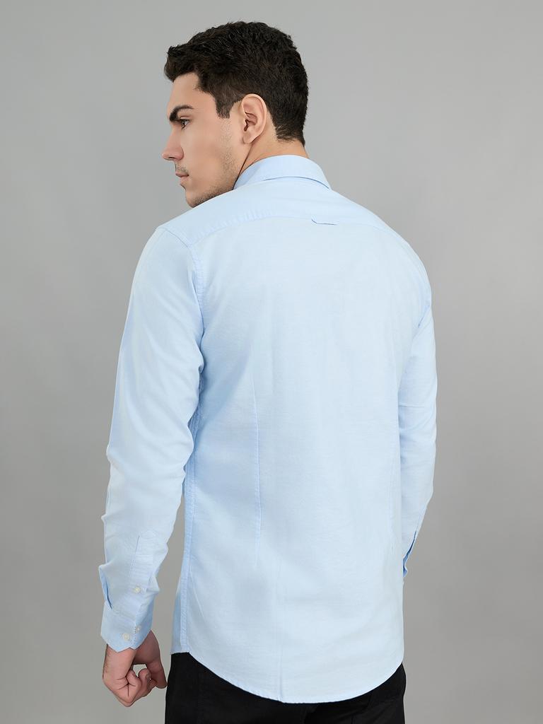 Monte Carlo Mens Slim Fit Solid Full Sleeve Shirt
