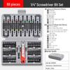100-Piece Chrome Vanadium Steel Screwdriver Bit Set - Slotted, Cross, Hex Heads