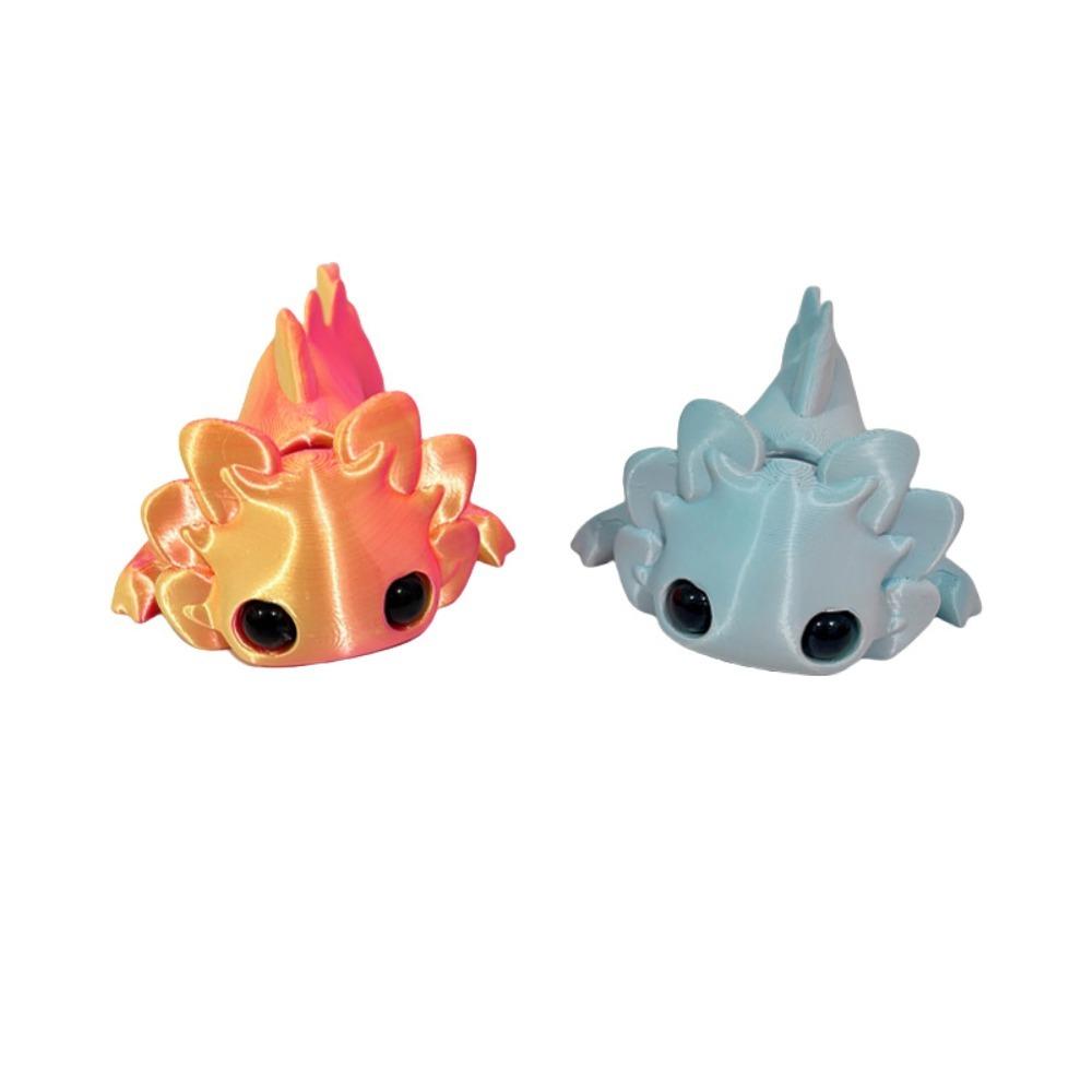 3D-gedruckte Salamanderfiguren Spielzeug Mehrgelenkig Beweglich Simulationsaugen für Heimaccessoires Kindergeschenk Wohnzimmerdekoration