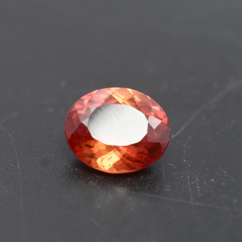 9.50 Carat Oval Cut CERTIFIED Loose Gemstone Natural Orange Ceylon Sapphire