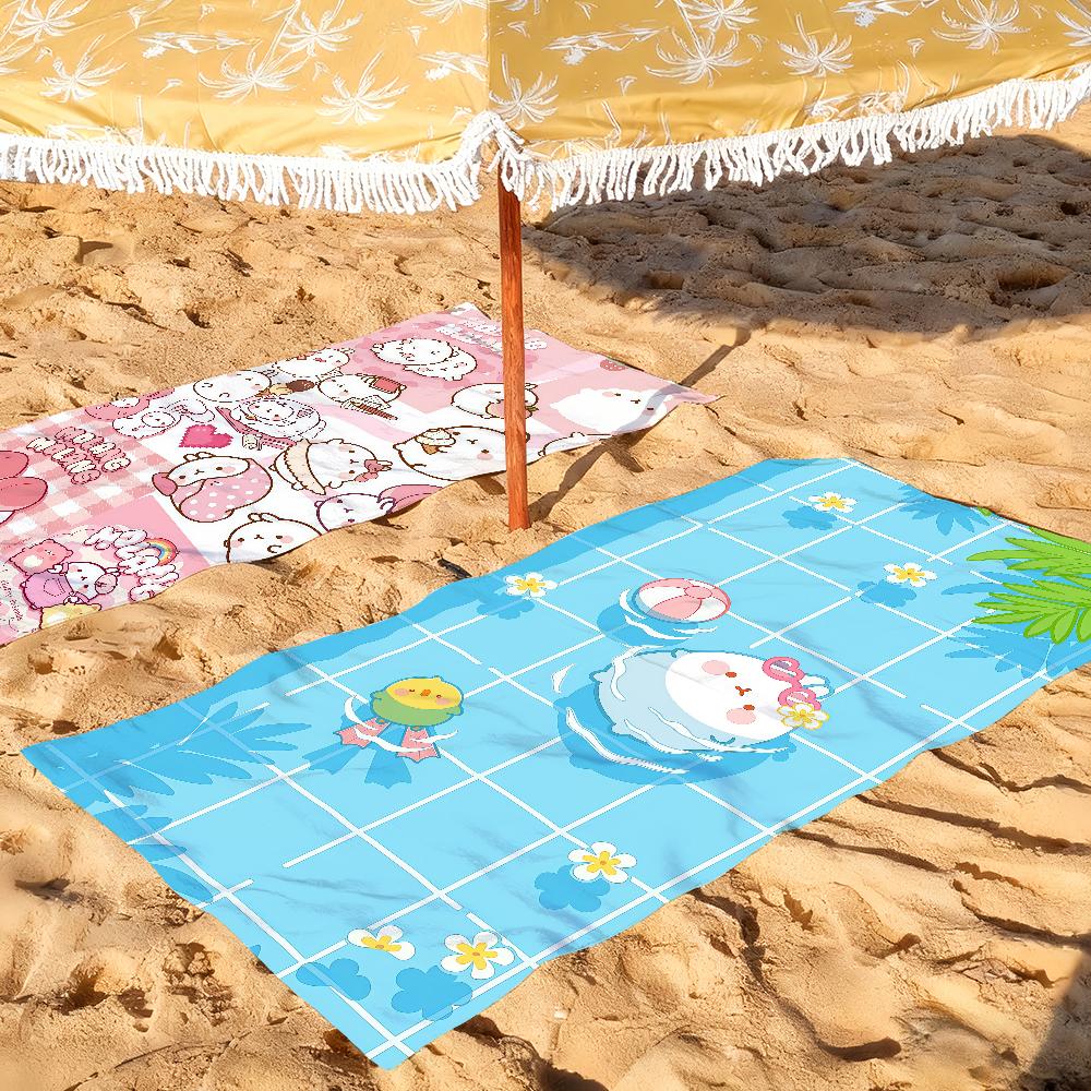 Cartoon cute M-MolangS Towel Drying Bath Towel Applicable To Light Swimming Camping Yoga Beach Out