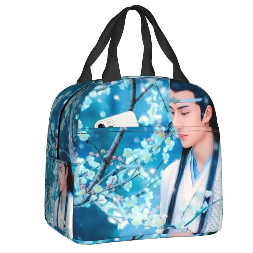 The Untamed WangXian Bunny Insulated Lunch Bags for Women Mo Dao Zu Shi Resuable Cooler Thermal Bento Box Outdoor Camping Travel