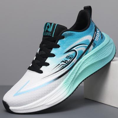 New Men and Women Couple Casual Sports Shoes Soft Sole Carbon Plate Shock Absorption Running Shoes Student Trend Flying Woven Mesh Lightweight