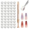 Soft Nail Sponges for Omber,Soft Nail Art Sponges Auras Nails,Omber Nail Brush with Grabbing Pen Manicure Nail Art Tools